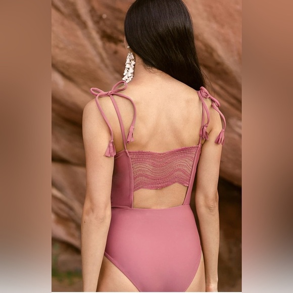 NEW with tags (NWT) POPPY One Piece SWIMSUIT IN MARSALA Size L - Picture 2 of 6
